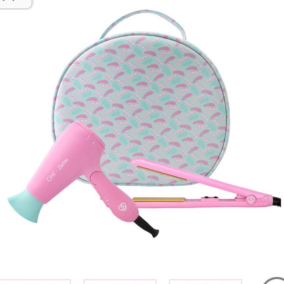 CHI x Barbie On-The-Go Travel Kit hair dryer straightener travel bag - Picture 2 of 4